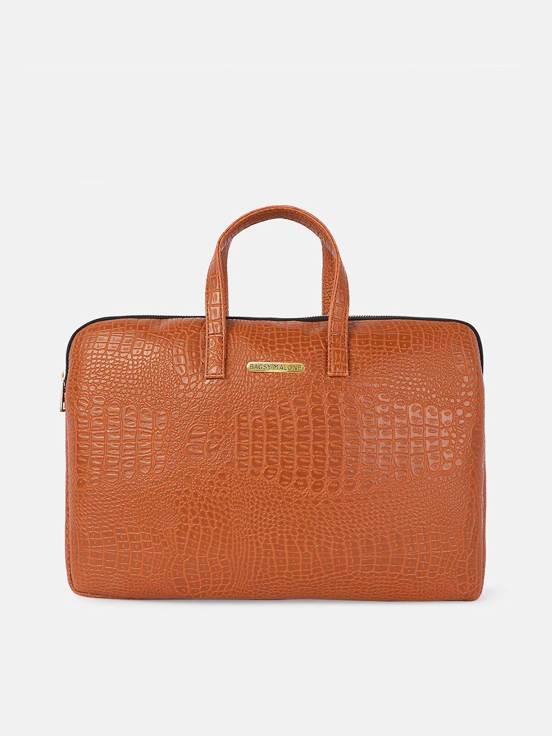 bagsy malone textured vegan leather laptop bag