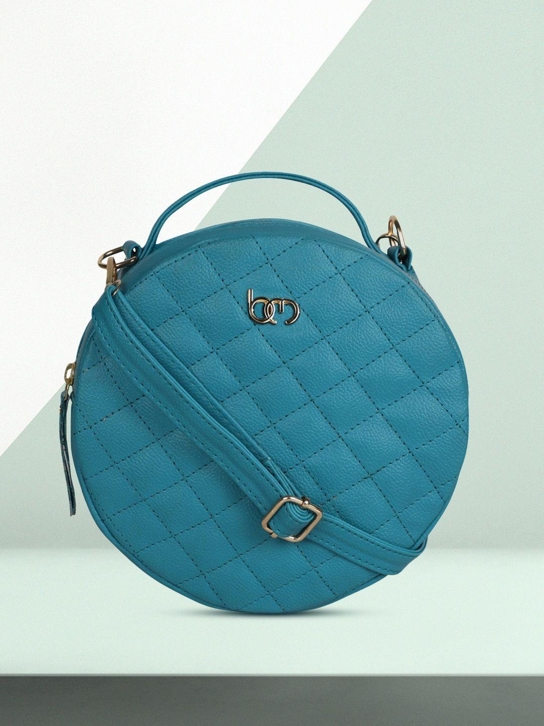 bagsy malone turquoise blue solid sling bag