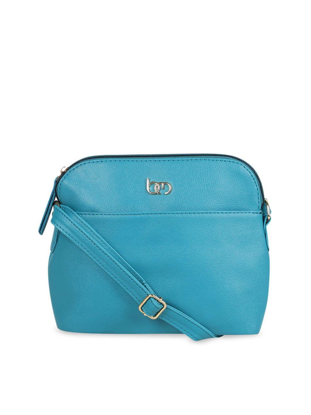 bagsy malone turquoise blue solid sling bag
