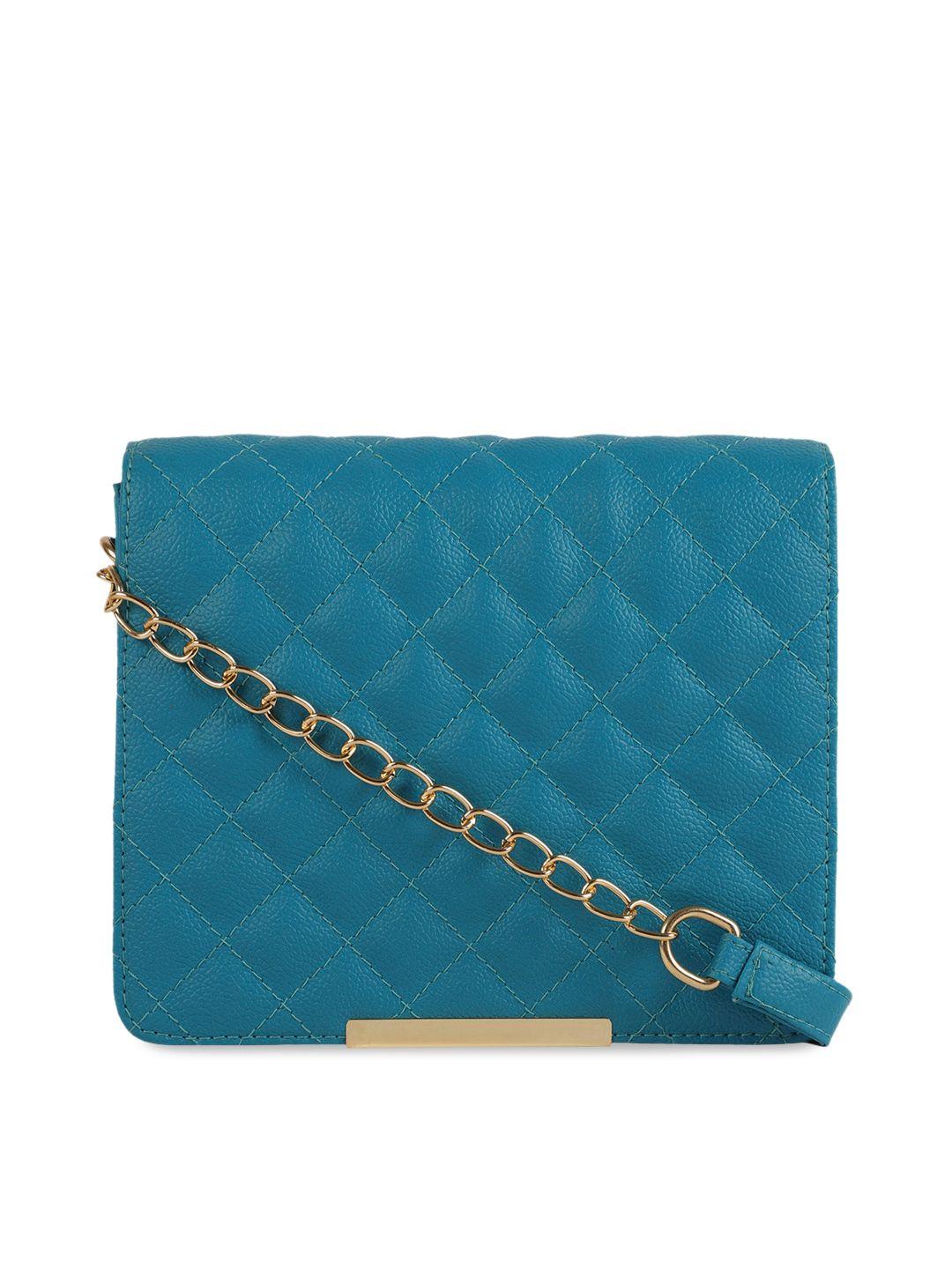 bagsy malone turquoise blue textured sling bag