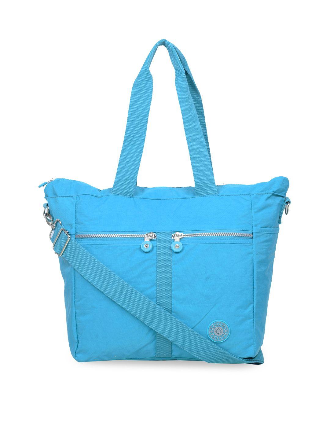 bahama crinkle range blue solid shoulder bag