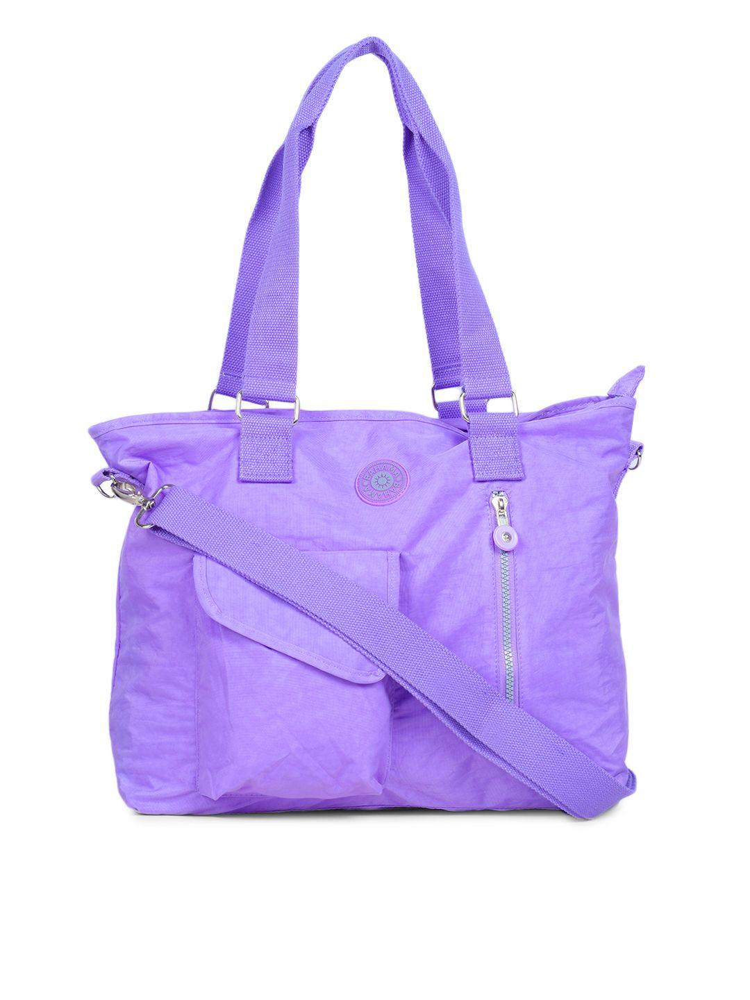 bahama crinkle range purple solid handheld bag