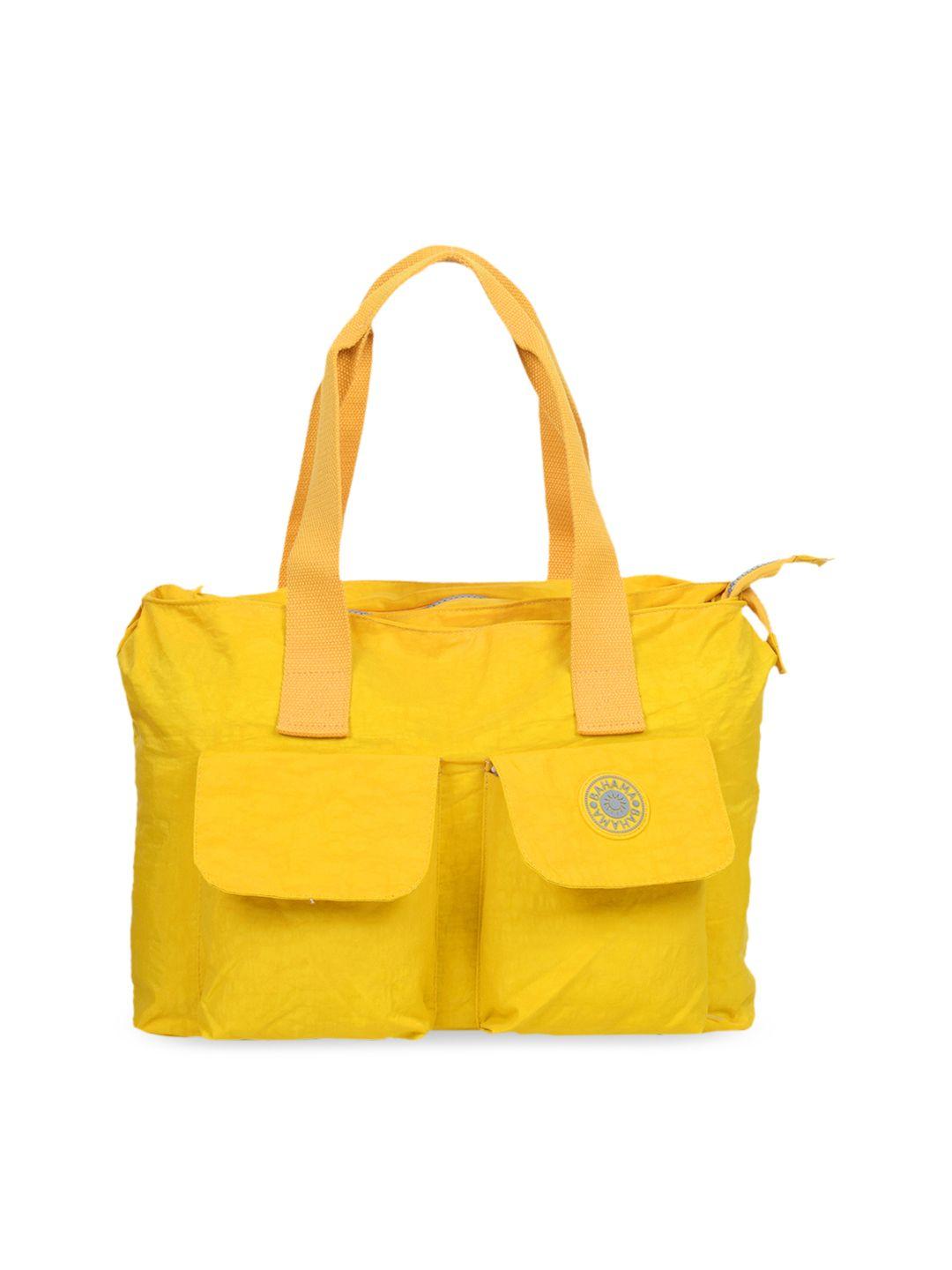 bahama crinkle range yellow solid lightweight handheld bag