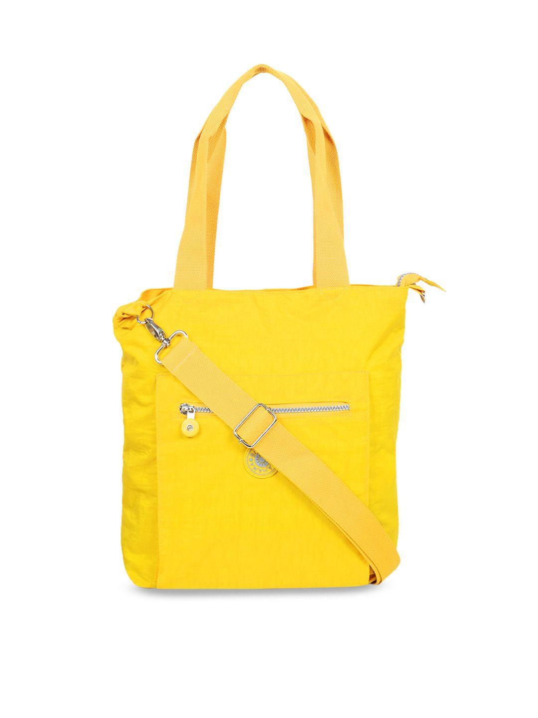 bahama crinkle range yellow solid shoulder bag