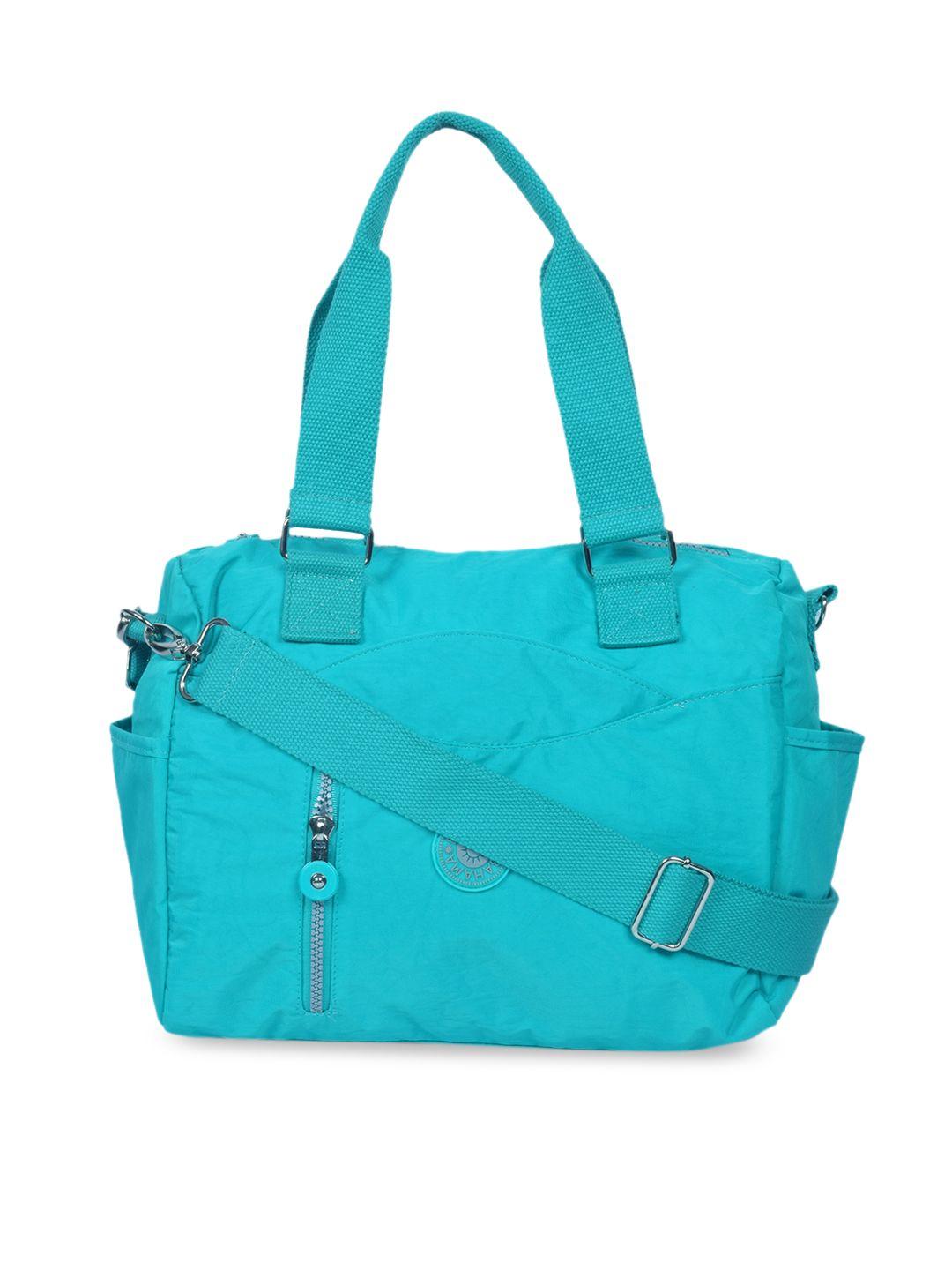 bahama blue solid handheld bag