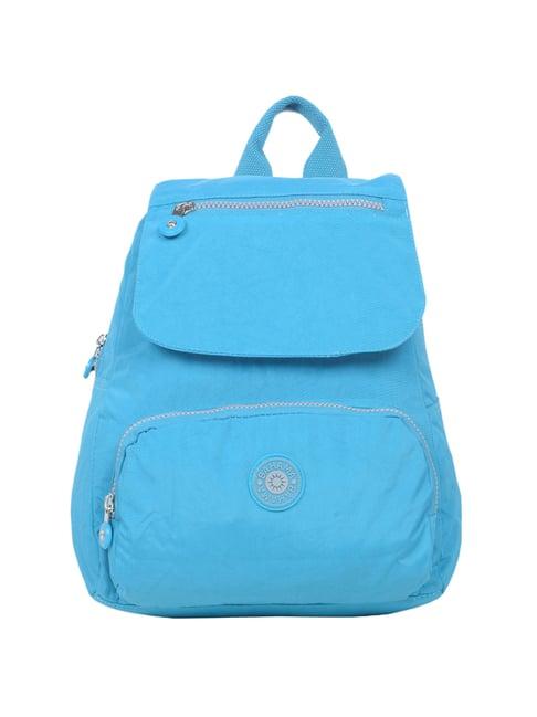 bahama crinkle blue nylon medium backpack