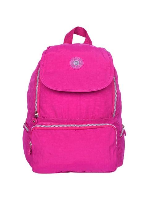 bahama crinkle dark pink nylon medium backpack