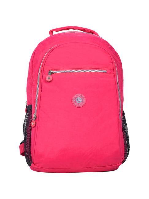 bahama crinkle dark pink nylon medium backpack