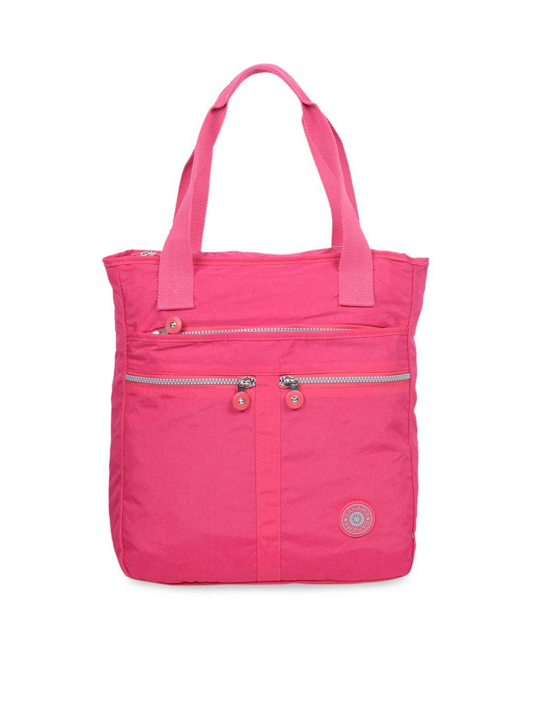 bahama crinkle fuchsia red solid shoulder bag