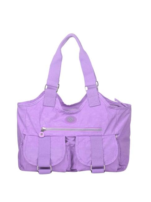 bahama crinkle light purple solid medium handbag