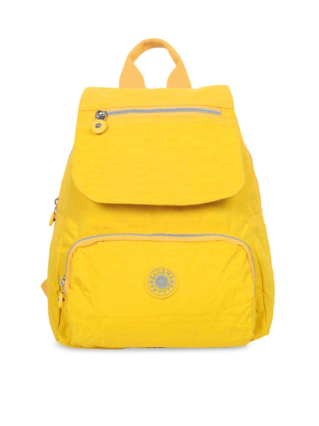 bahama crinkle range unisex yellow solid backpack