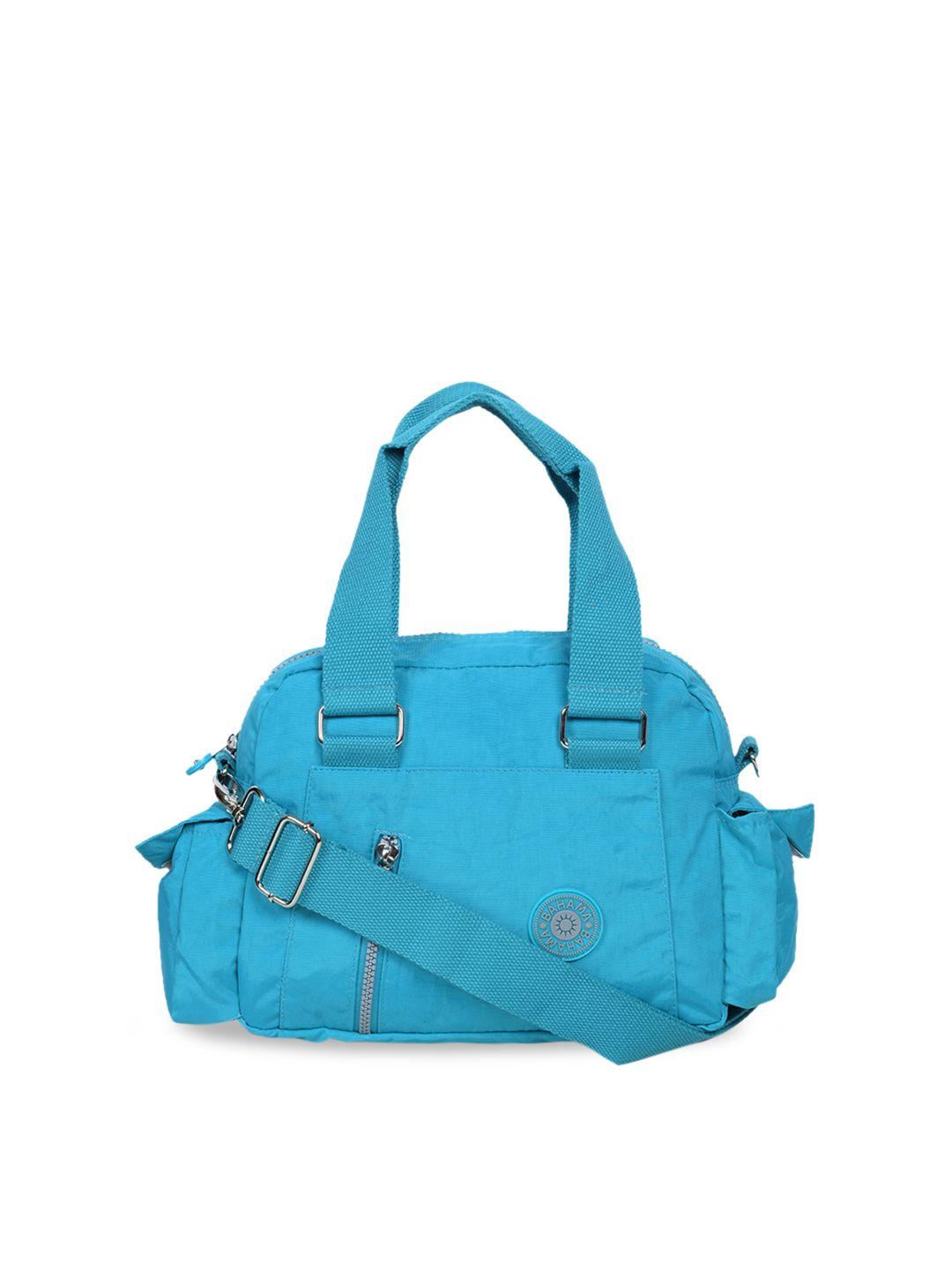 bahama crinkle sea green solid handheld bag