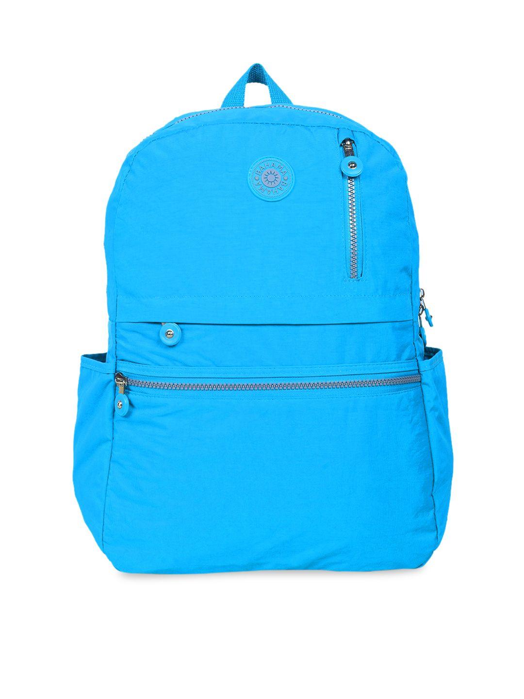 bahama crinkle unisex blue solid backpack