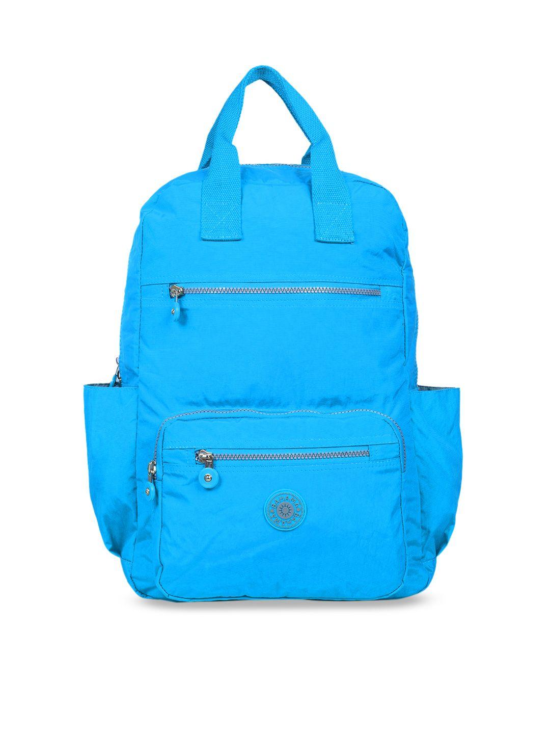 bahama crinkle unisex blue solid backpack