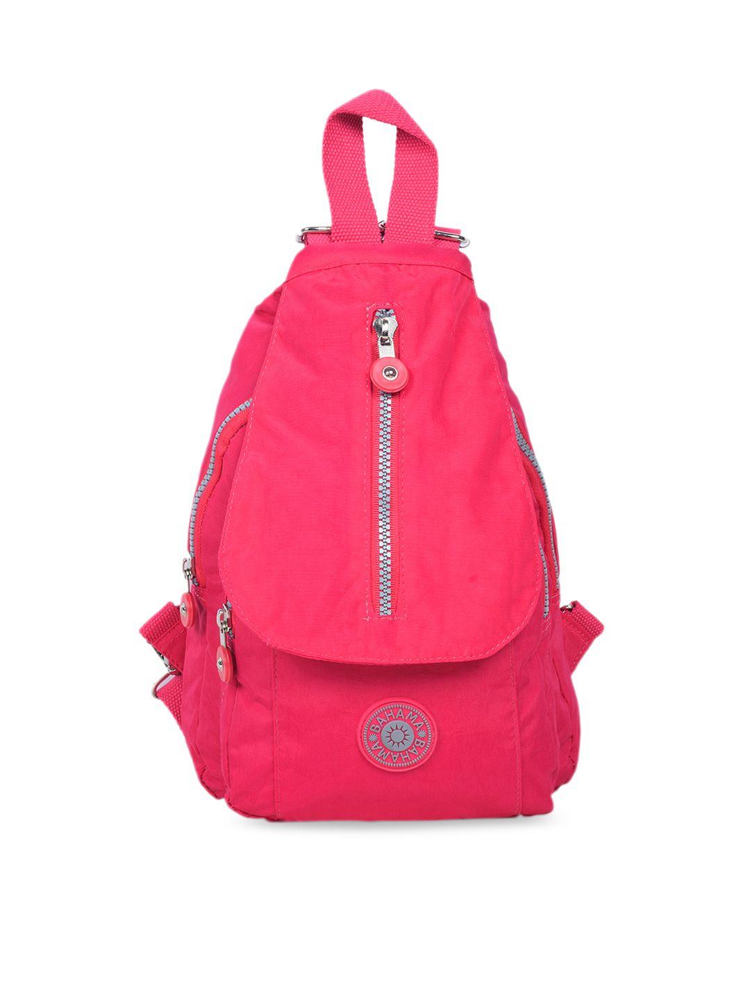 bahama crinkle unisex red solid backpack