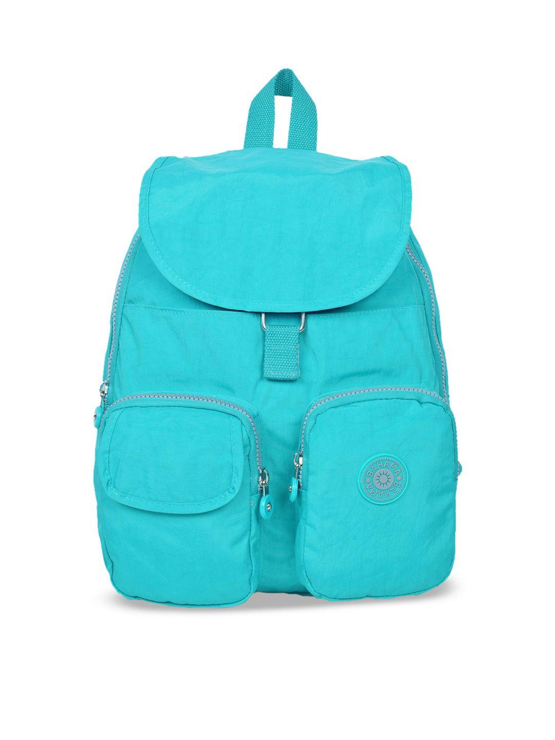 bahama crinkle unisex sea green solid backpack