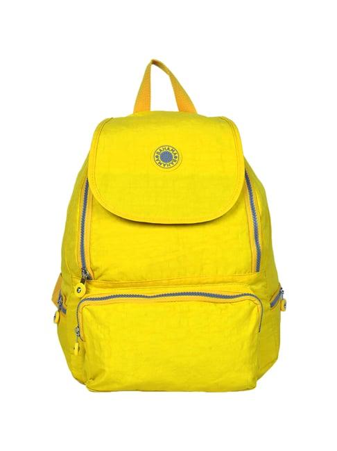 bahama crinkle yellow nylon medium backpack