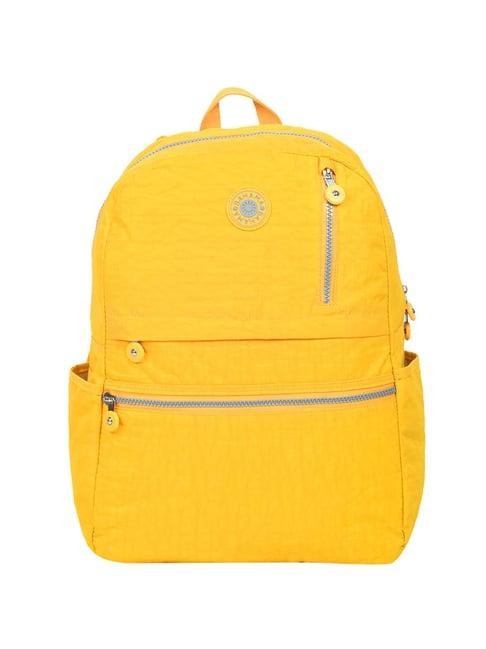 bahama crinkle yellow nylon medium backpack