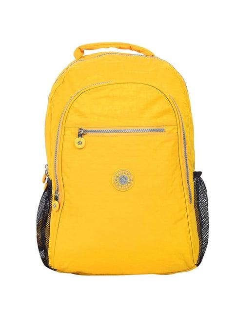 bahama crinkle yellow nylon medium backpack