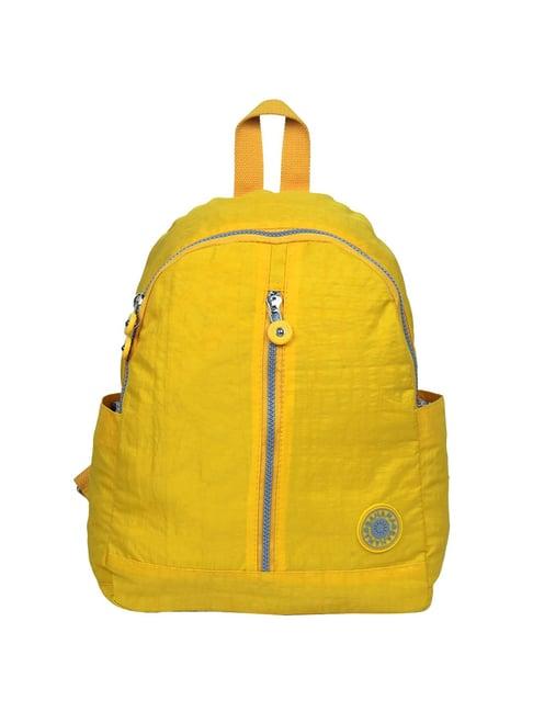 bahama crinkle yellow nylon medium backpack