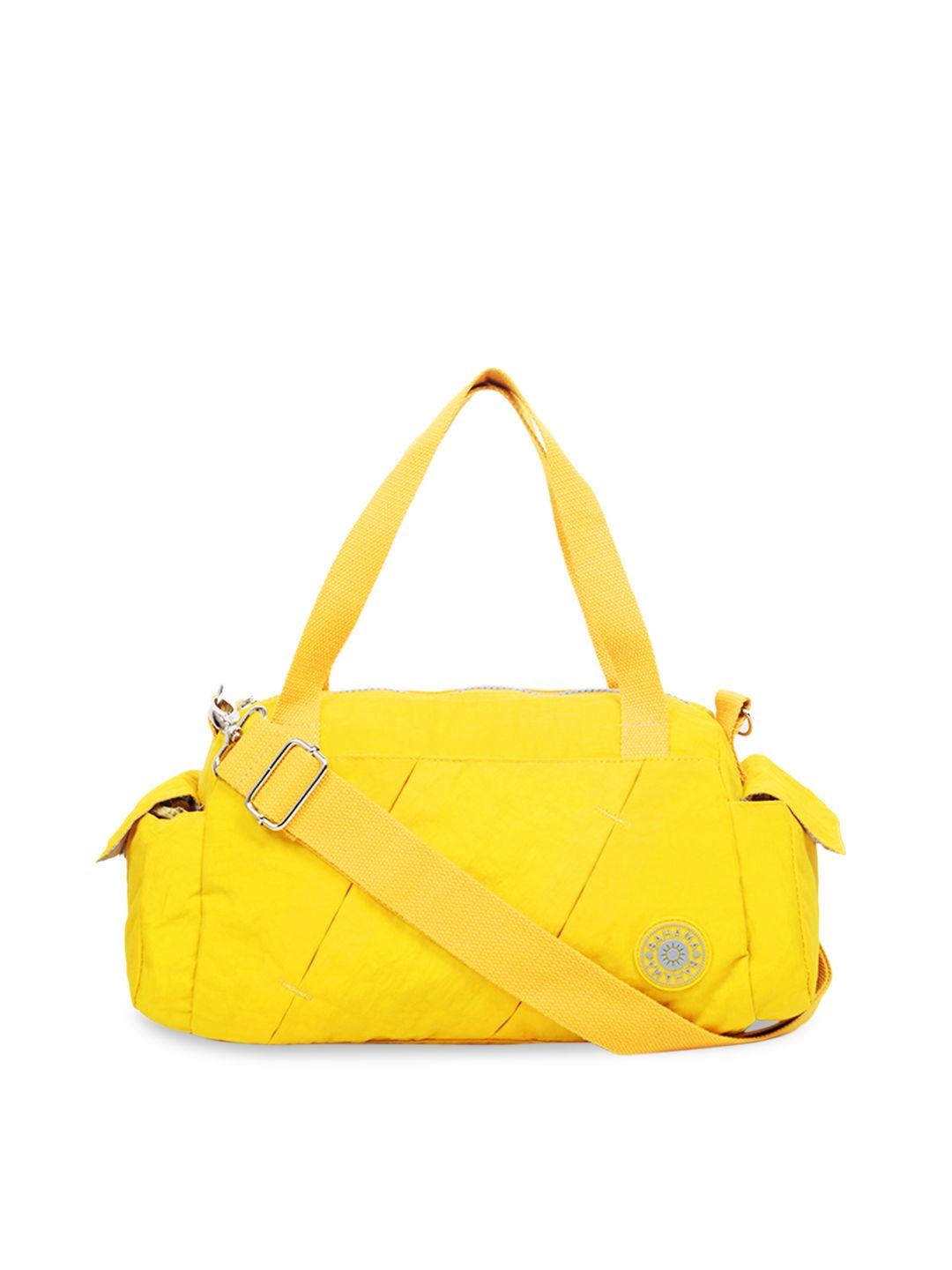 bahama crinkle yellow solid handheld bag