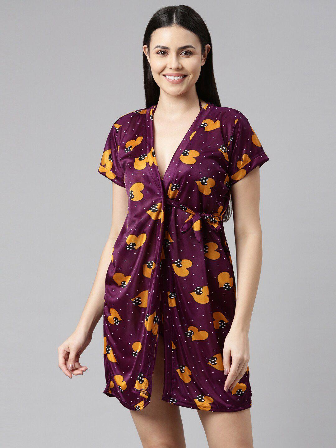 bailey sells purple printed nightdress