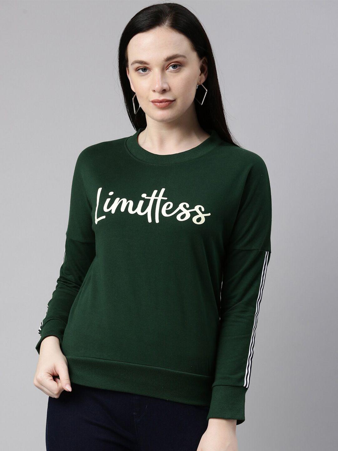 bailey sells women green printed sweatshirt