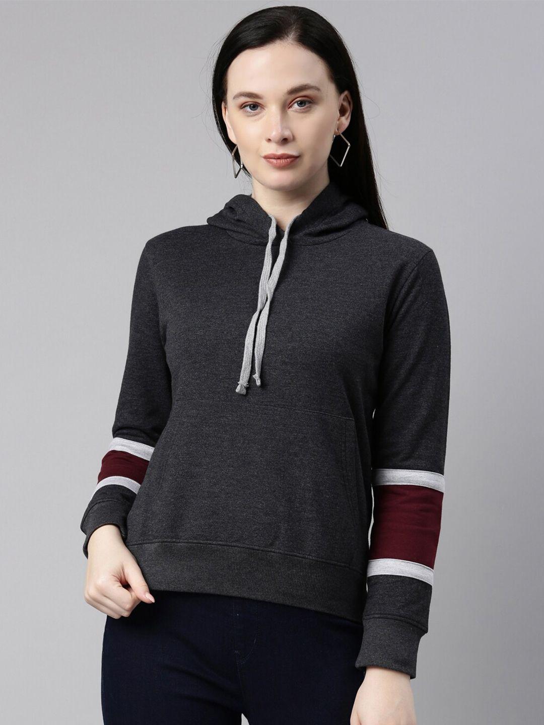 bailey sells women grey hooded sweatshirt