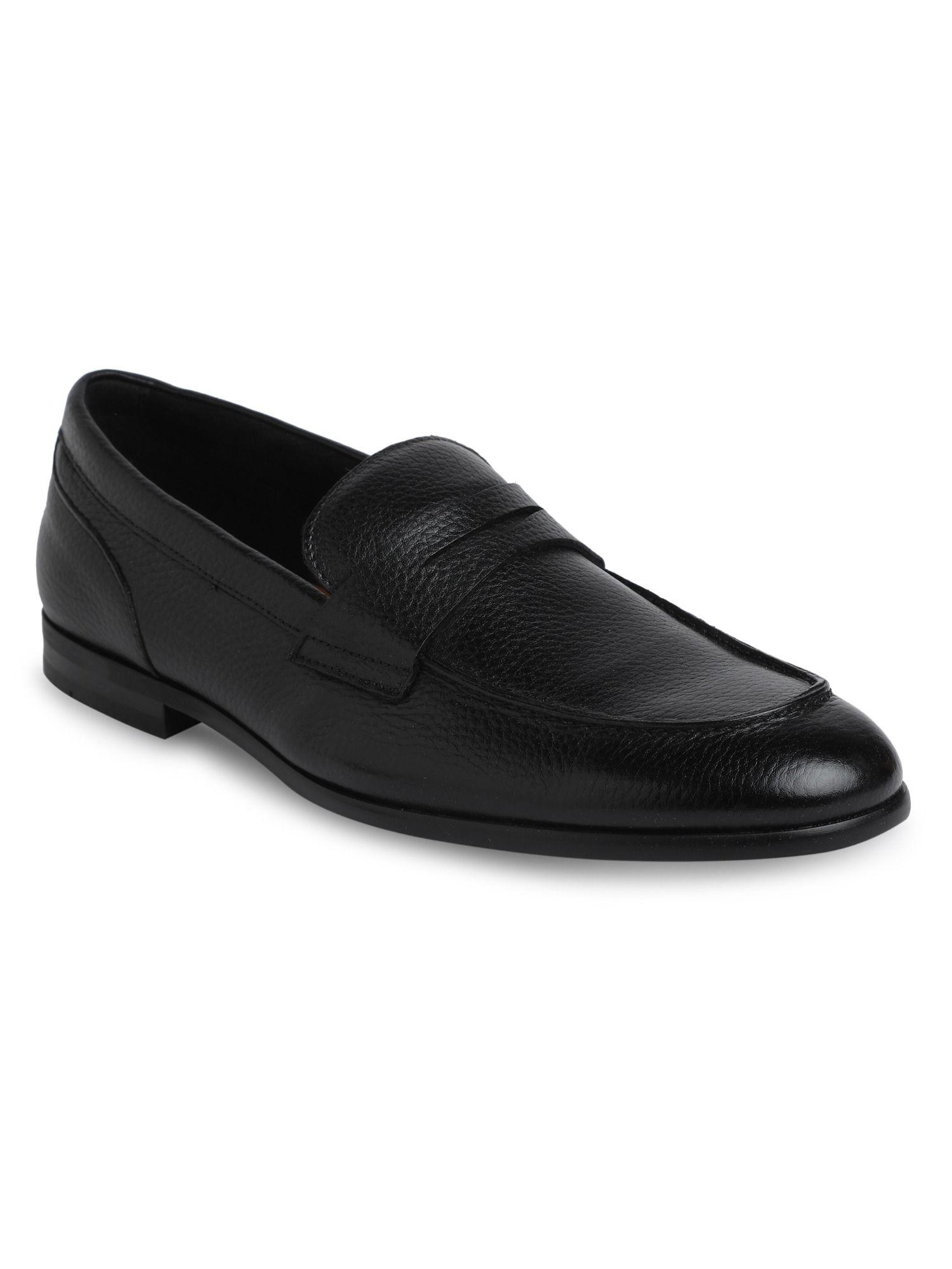 bainville leather black solid formal shoes