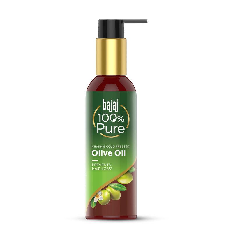 bajaj 100% pure olive oil - virgin & cold pressed prevents hair loss