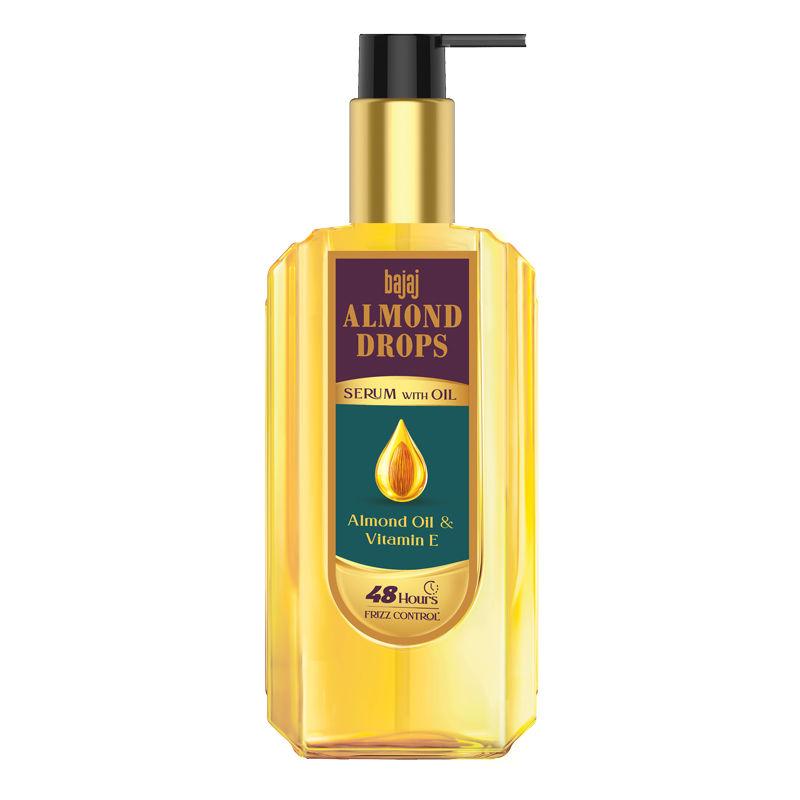 bajaj almond drops serum with oil for hair with almond oil & vitamin e