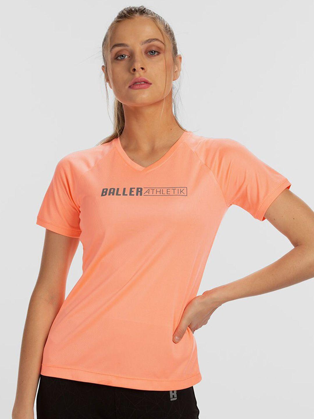 baller athletik typography v-neck t-shirt