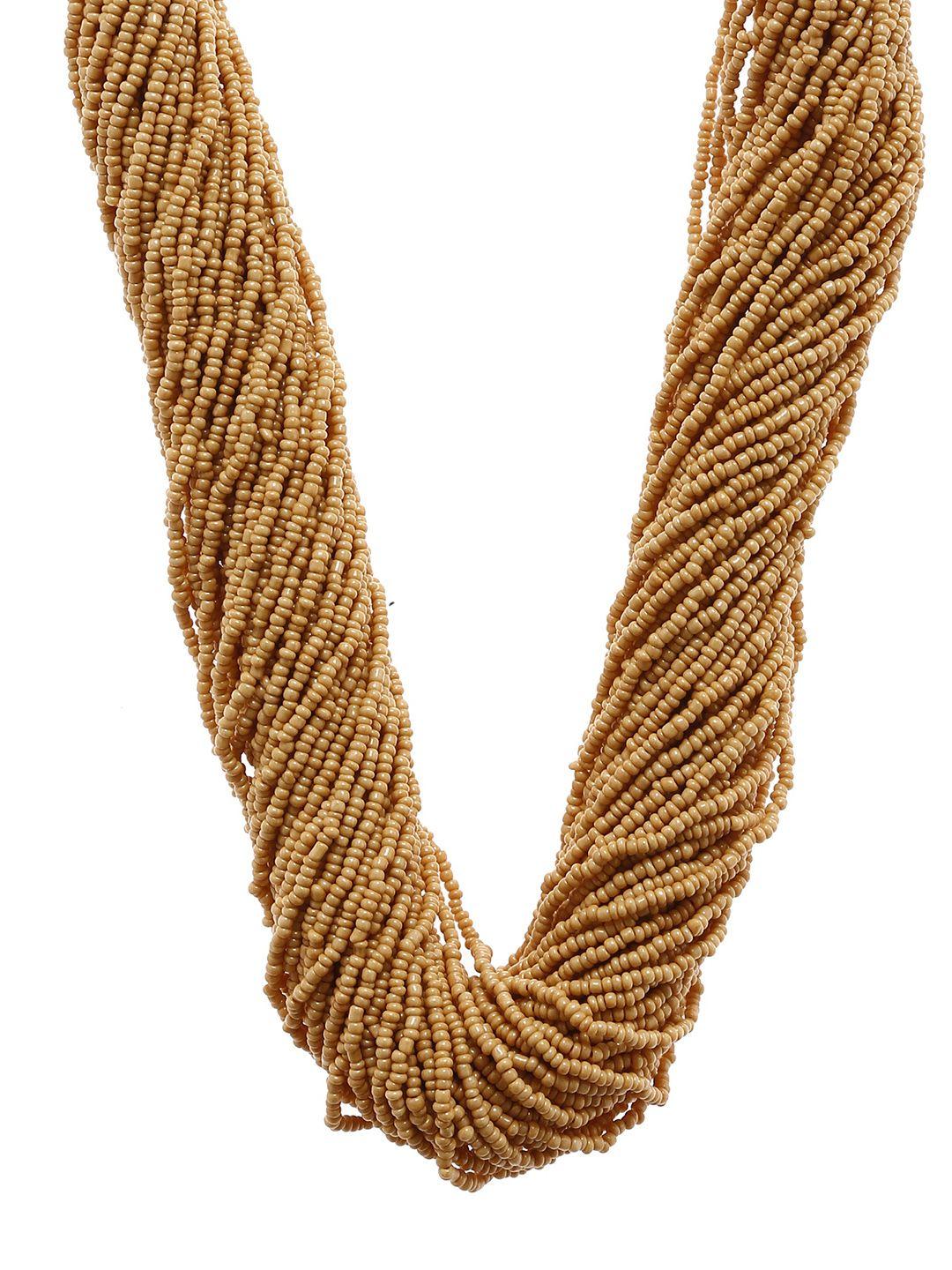 bamboo tree jewels beige metal handcrafted necklace