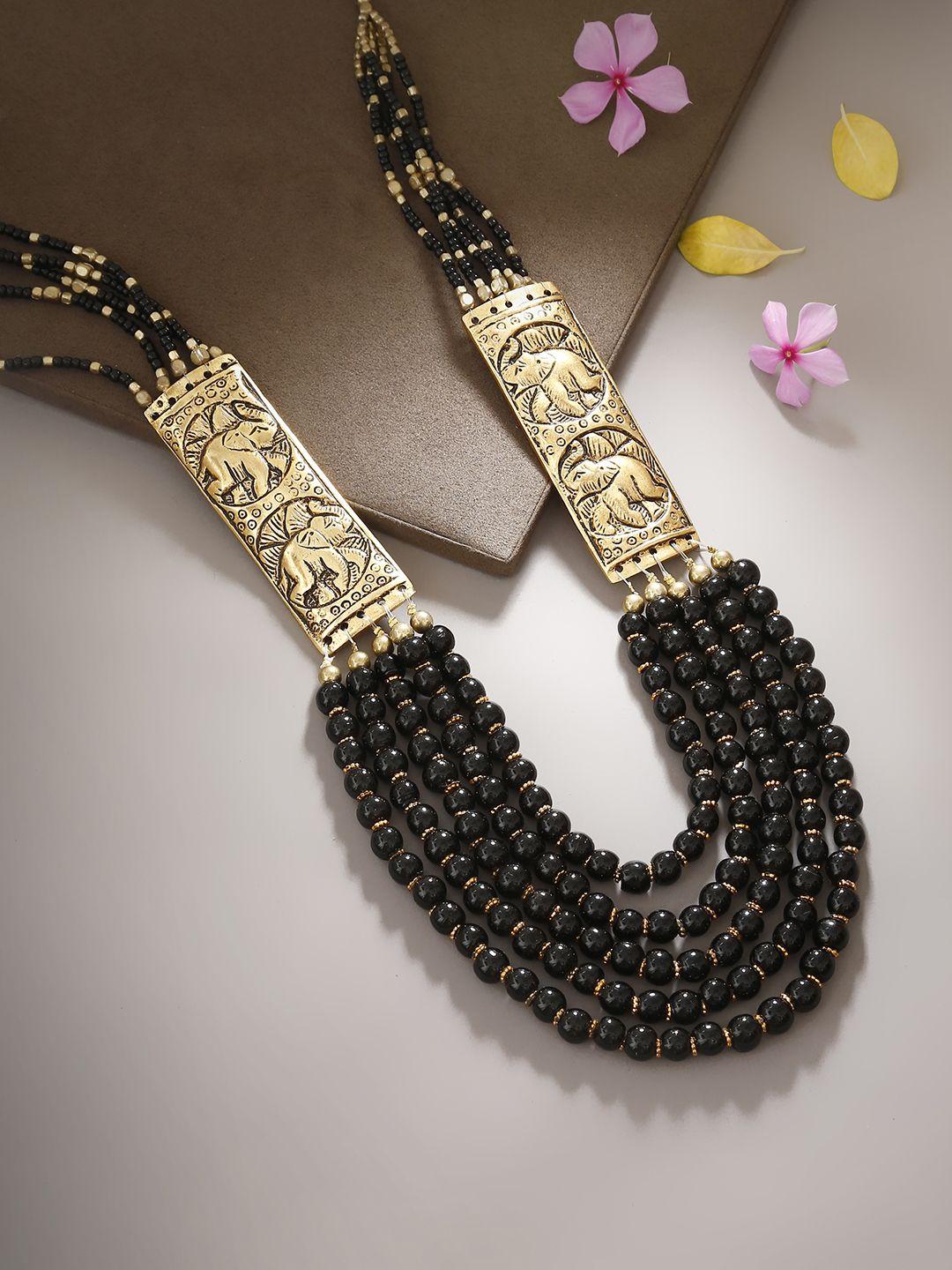 bamboo tree jewels black antique chain