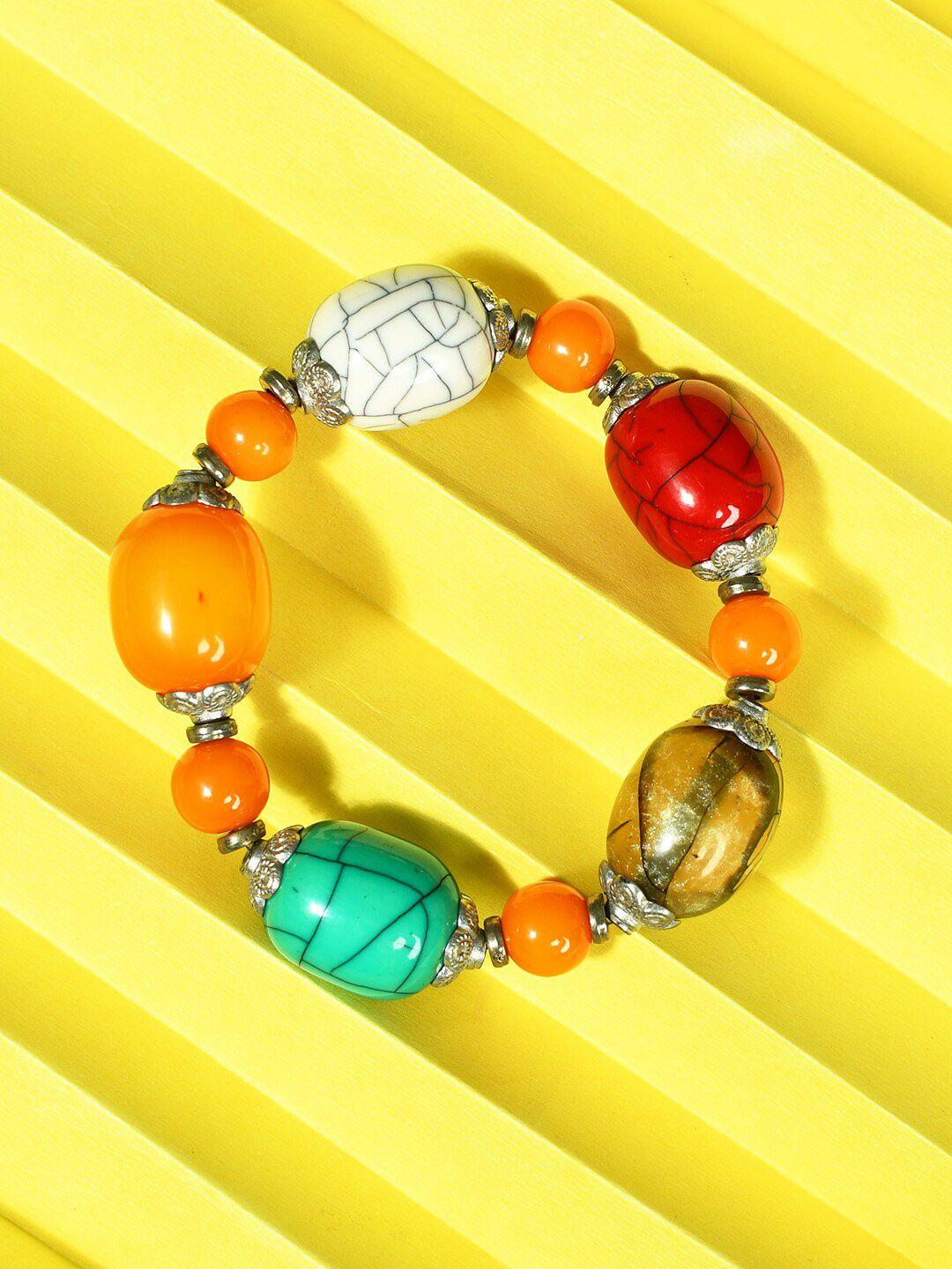 bamboo tree jewels elasticated stretchable beaded bracelet