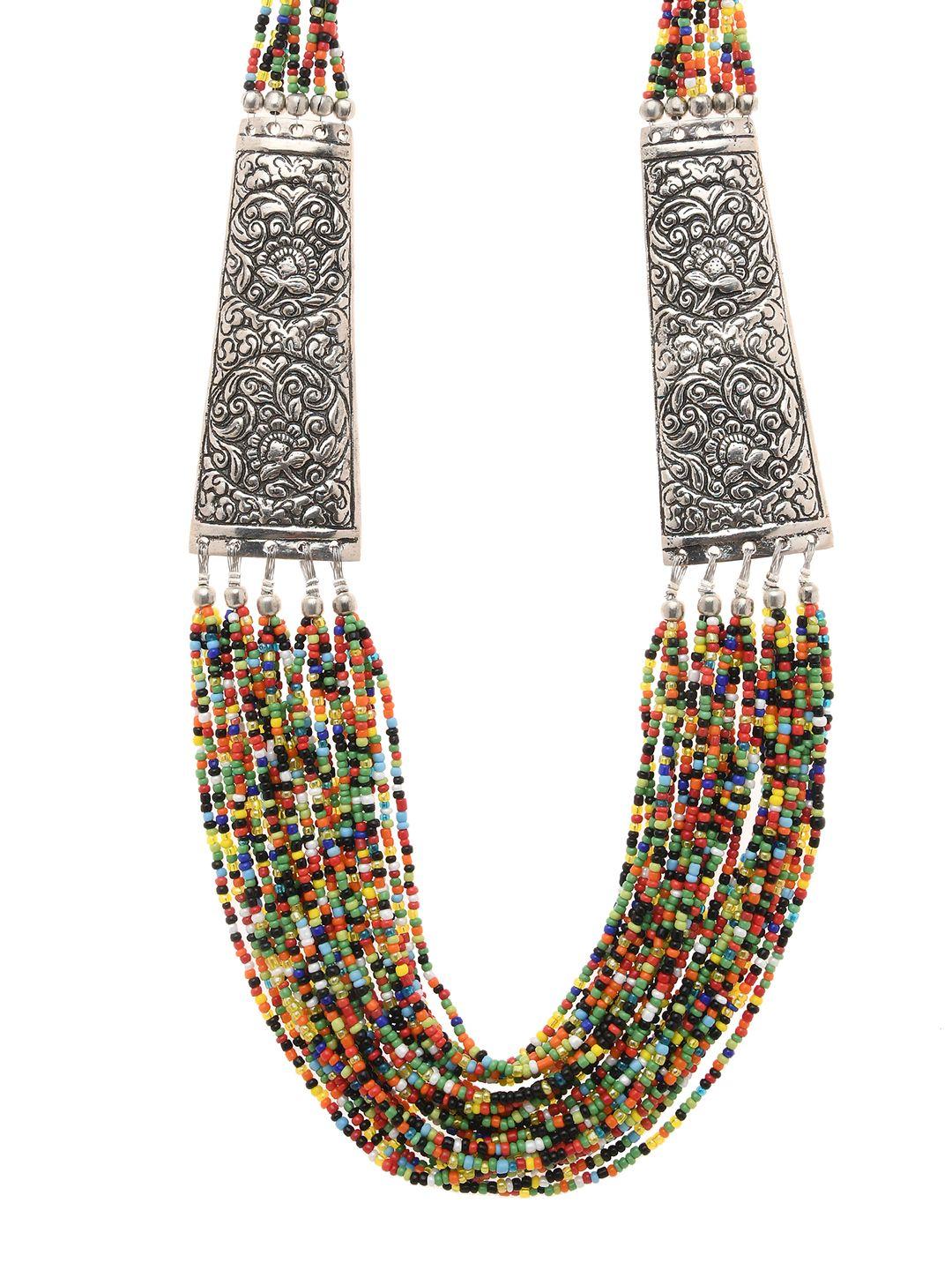 bamboo tree jewels multi-coloured handcrafted necklace