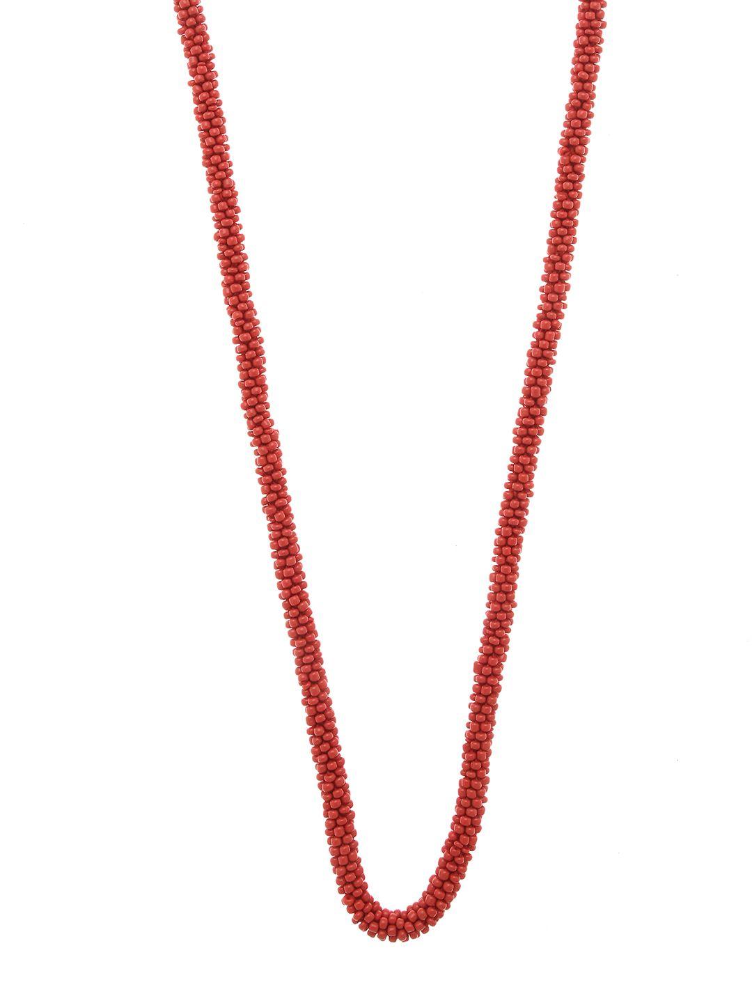 bamboo tree jewels red handcrafted necklace