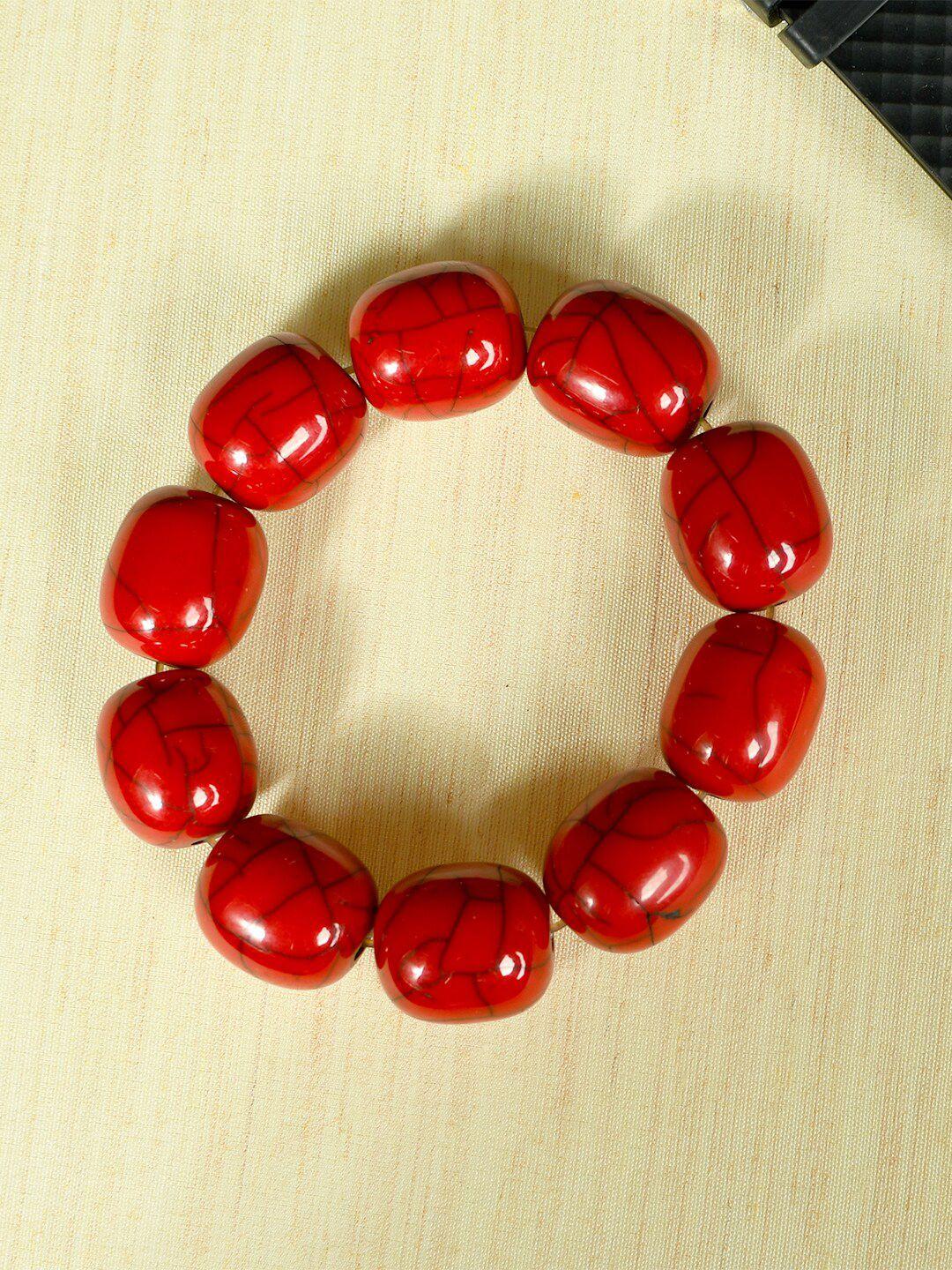 bamboo tree jewels stone beaded elasticated stretchable bracelet