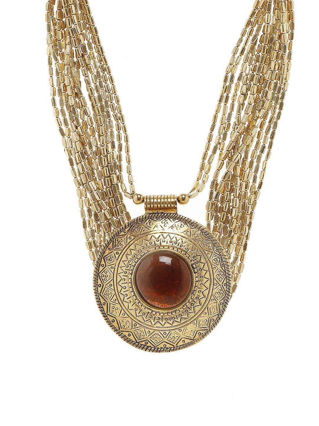 bamboo tree jewels women gold-toned & handcrafted necklace