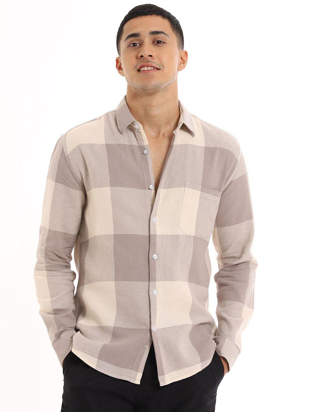 banana club relaxed slim fit checked cotton casual shirt