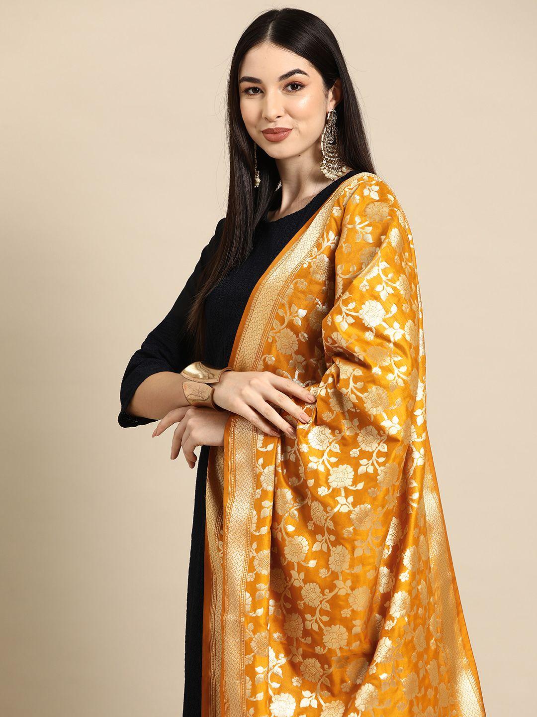 banarasi style woven design art silk dupatta with zari