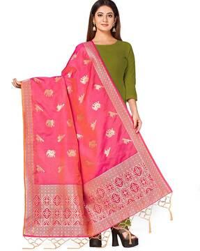 banarasi art silk dupatta with zari