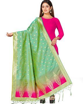 banarasi art silk dupatta with zari