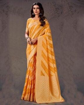 banarasi cotton saree with contrast border