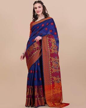 banarasi saree with contrast border