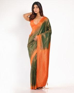 banarasi saree with contrast border