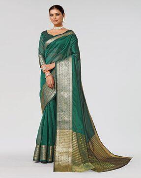 banarasi saree with contrast zari border