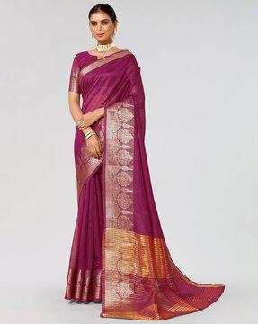 banarasi saree with contrast zari border