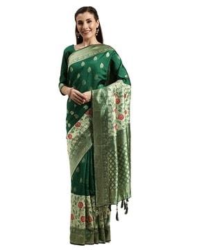 banarasi saree with floral border