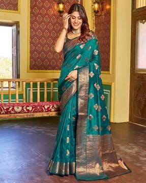 banarasi saree with paisley woven border